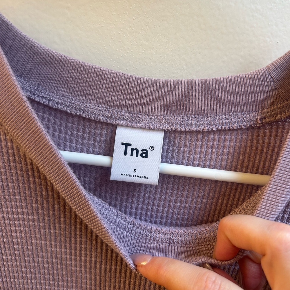 Tna Ribbed Knit Top in Purple